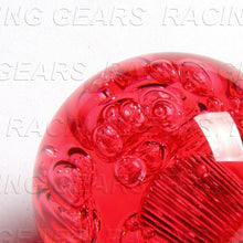 350MM RED W-POWER CRYSTAL BUBBLE STYLE 6-HOLE STEERING WHEEL+SHIFT KNOB SETS