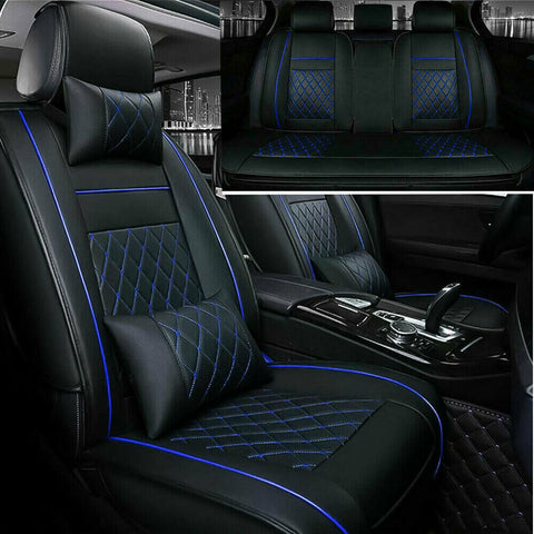 Full Set Comfort 5-Seat Car Seat Covers Front Rear Surround Protect Interior Pad