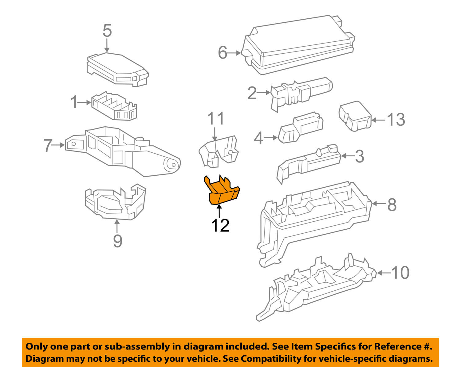 TOYOTA OEM 16-18 Prius 1.8L-L4 Fuse Relay-Side Cover 8266147030