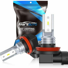 2-Pack Marsauto H11 LED Fog Light Bulbs White 6500K H8 H16 LED Foglight Lamps