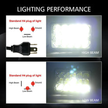 4pcs 4x6'' 75W Led Headlights Hi-Lo Sealed Beam for Peterbilt Kenworth T800 W900