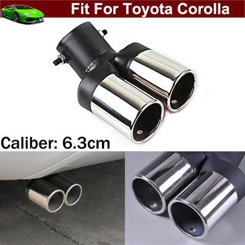 Double Outlets Exhaust Muffler Tail Pipe Tailpipe for Toyota Corolla 2004-2021