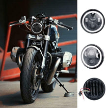 Black 5-3/4" 5.75 inch LED Projector Headlight Halo DRL for Harley Davidson Dyna