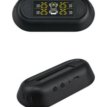 Car Tire Pressure Monitor System TPMS Real-Time 4 External Sensors Solar Power