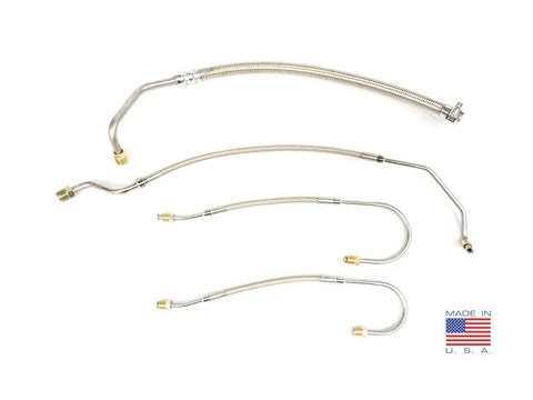 1963-79 Corvette Power Steering Hose Kit Stainless SBC