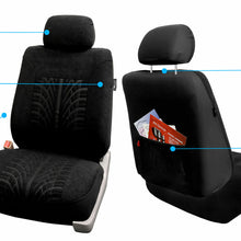 Car Seat Covers For Sedan SUV Truck Set Zipper Split Bench Solid Black