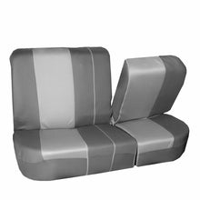 Universal Highback Seat Covers Full Set For Auto Car SUV 2 Tone Gray