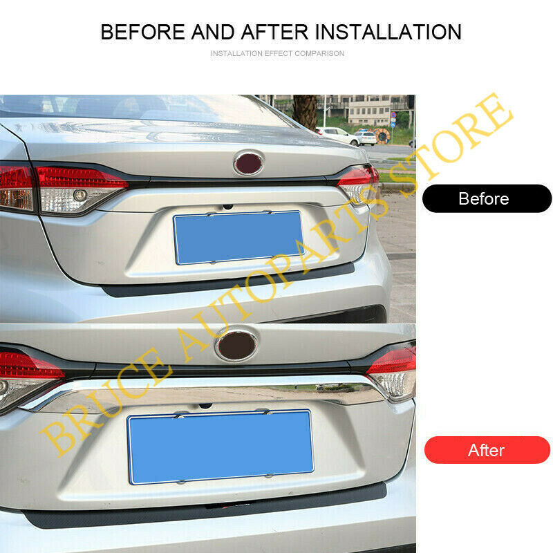 For Toyota Corolla 2020 L LE XLE 1pcs Plate Chrome Rear Trunk Frame o Cover Trim