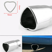 Universal Stainless Steel Car Rear Heart Shaped Exhaust Pipe Tail Muffler Tip