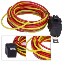 12V Car Dual Electric Cooling Fan Wiring Harness Thermostat Controlled Relay Kit