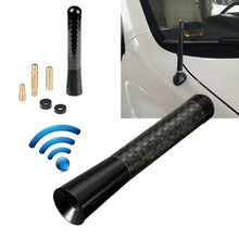 8cm/3" Black Universal Car Truck Carbon Fiber Aluminum Roof Stubby Antenna Set