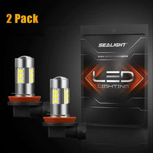 SEALIGHT H11/H8/H16 LED Fog Light Bulbs 6000K Xenon White 27 SMD Chips Foglamps