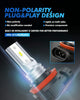 Marsauto H11 LED Fog Light Bulbs H8 H16 LED Fog Lamp Cool White 6500K Pack of 2