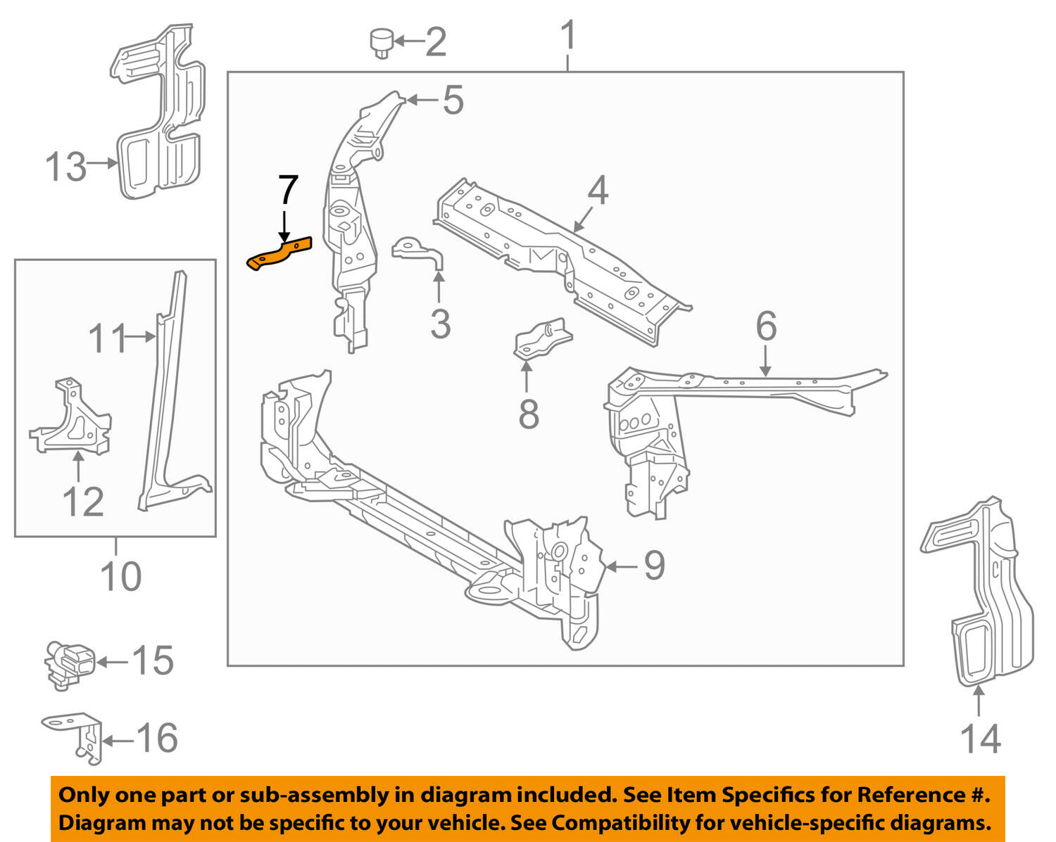 TOYOTA OEM 14-16 Corolla Radiator Core Support-Mount Bracket Right 5327302110