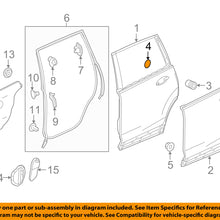 HONDA OEM 16-17 Civic Rear Door-Outer Panel Seal 91657SP0000