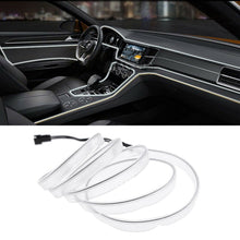 6.6ft White Cold LED Car Indoor Door Atmosphere Wire Moulding Strip Light Lamp