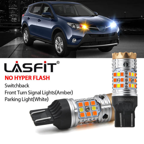 LASFIT 7443 7444 Front LED Turn Signal Light Blink Bulb for Toyota Nissan Honda