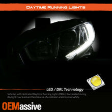 For 16-20 Honda Civic DX EX EX-L EX-T LX LX-P Halogen Projector Chrome Headlight