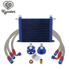 Universal Engine Transmission 10AN 15-Row Trust Type Oil Cooler Relocation Kit