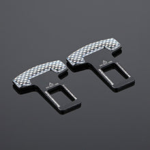 2PCS Universal Car Safety Seat Belt Buckle Alarm Stopper Clip Carbon Fiber Clamp