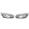 For 2012-2014 Ford Focus Headlights Head Lamps Left Right Pair Driver Passenger