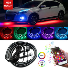 2x24"+2x 36" RGB LED Underbody Glow Car Neon Light Atmosphere Light APP Control