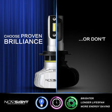 NOVSIGHT 10000LM H4/HB2/9003 LED Headlight Bulbs Dual Hi/Lo Kit 6500K Cool White