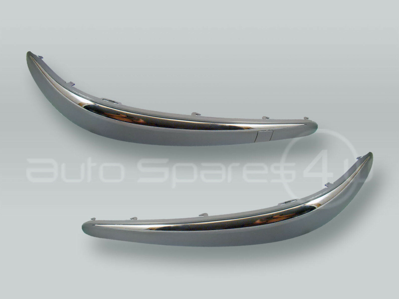 Front Bumper Molding with Chrome Trim PAIR fits 2003-2006 MB E-class W211