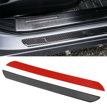 Pair Carbon Fiber Car Scuff Plate Door Sill Panel Protection Guard Trim Sticker