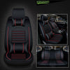 5-Seats Car Seat Cover Full Front+Rear Cushion Deluxe PU leather W/Pillow Size L
