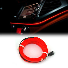 2M Red Auto Car LED EL Wire Light Strip Interior Atmosphere Glow Neon Lamp Decor