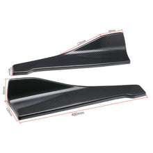 Carbon Fiber Style Car Rear Side Skirts Lip Splitter Winglet Diffuser Extension