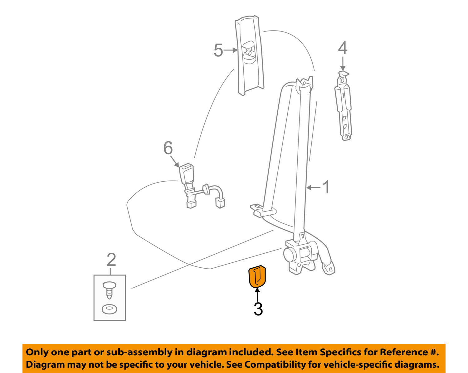 TOYOTA OEM 2018 Camry Front Seat Belt-& Retractor Cover 732330C010C1