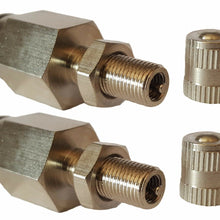 4 - 3/8" Schrader Inflation Valve Fill Air Ride Suspension Bag Tank Push Connect