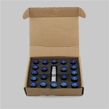 20pcs /set 32mm Racing Roasted M12x1.25 Blue Stainless Steel Wheel Lug Nuts