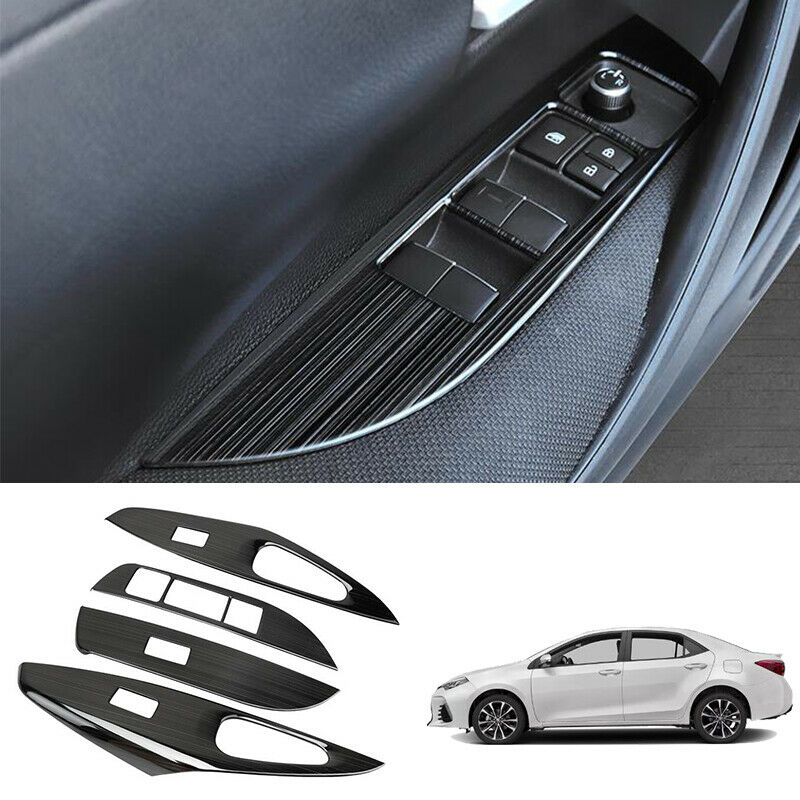 For Toyota Corolla 2019-2020 black titanium Window lift panel switch cover trim