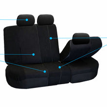 Seat Covers Premium Fabrics Universal Fitment Solid Black For Auto Car SUV Van