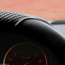 Black PU Leather 15" 38cm leather Car Steering Wheel Cover Non-slip Universal US