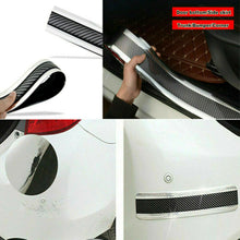 Car 5D Carbon Fiber Rubber Door Sill Sticker Bumper Strip Protectors Exterior
