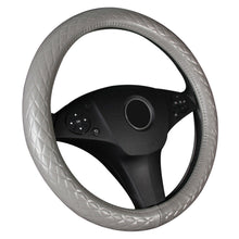 M 38cm Genuine Leather Car Steering Wheel Cover Diamond Breathable Non-Slip Grip