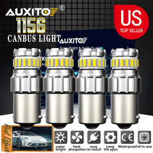 4PCS AUXITO 1156 BA15S 7506 LED Car Reverse Backup Light Bulbs White ERROR FREE