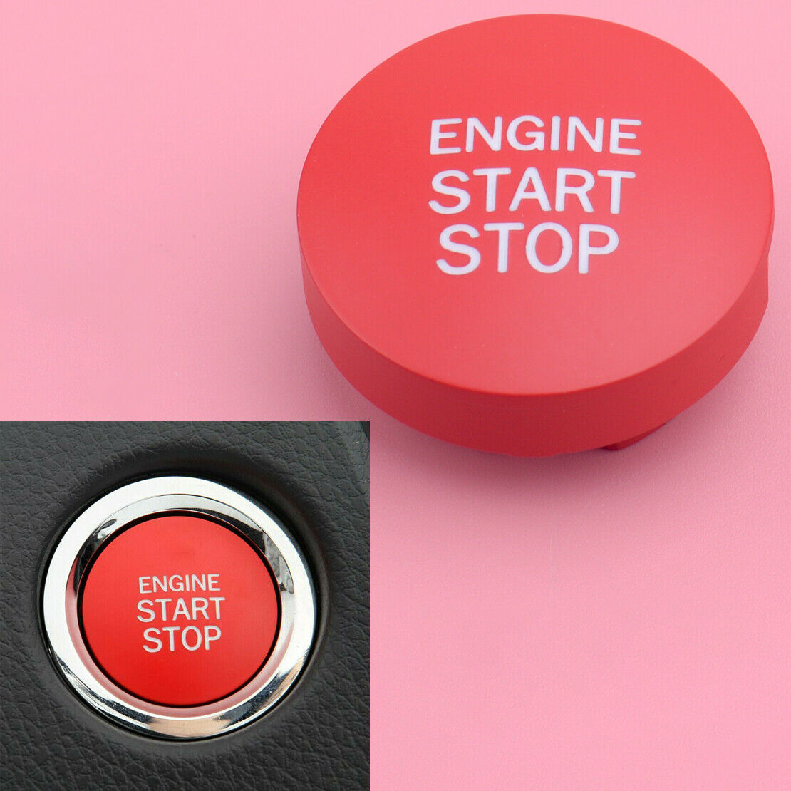 Red Engine Start Stop Switch Button Fit for Toyota RAV4 Prado CHR Prius