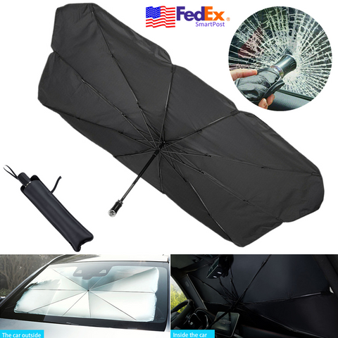Multifunctional Car Umbrella Windshield Sun Shade Visor 57