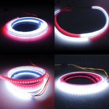 120CM 2PCS Car Door LED Side Atmosphere Lamp Slim Strip Running Flow Lamp Belt