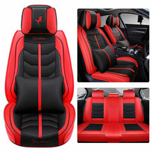 Fly5D PU Leather Car Seat Covers Front Rear Cushions Pillow Universal Protectors