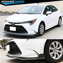 Fits 20-21 Toyota Corolla LE Front Bumper Lip Body kit Carbon Fiber Print