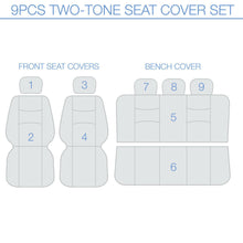 Beige & Black Car Seat Covers for Auto Set 5 Headrests Split Option Bench