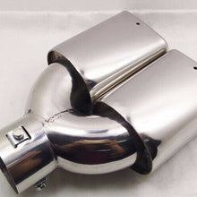 Chrome Stainless Steel 2.5 inch Inlet Dual Outlet Car Rear Exhaust Muffler Pipe