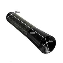 8cm/3" Black Universal Car Truck Carbon Fiber Aluminum Roof Stubby Antenna Set