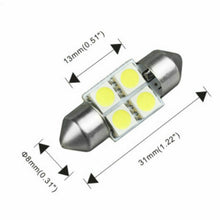 14Pcs White LED Interior For T10 &36mm Map Dome License Plate Lights Accessory